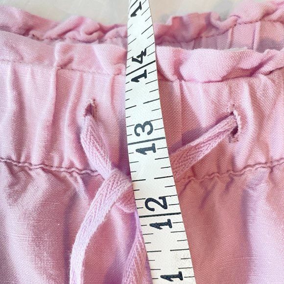 Loft Lavender Linen Drawstring High Rise Shorts - Picture 7 of 9
